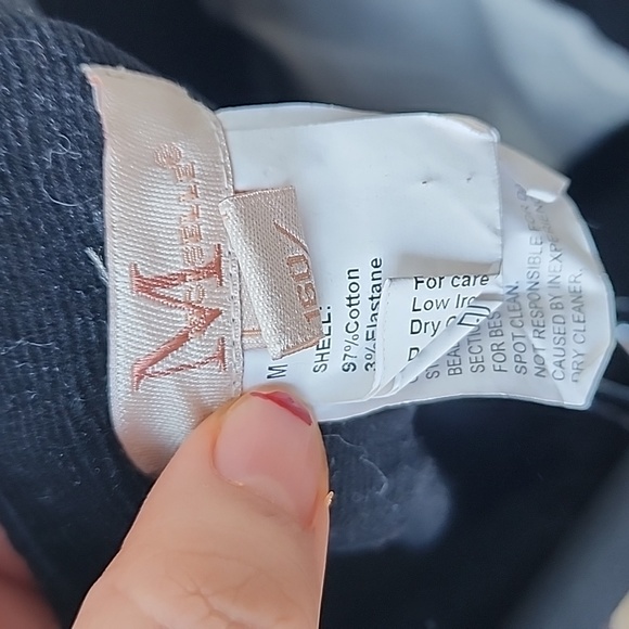 Vintage Moiselle Floral Sequon Embroidery Cotton Velvet Corduroy Trouser Pants - Picture 7 of 8